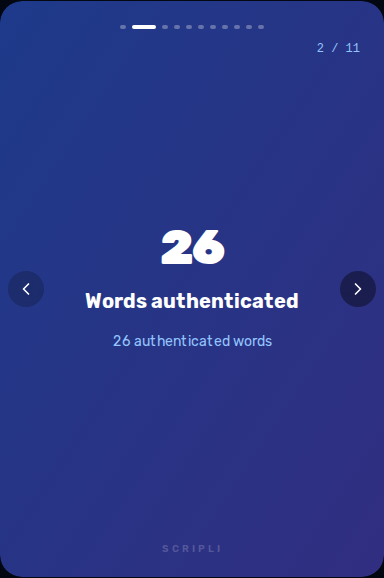 Scripli Wrapped — patterns in how you write
